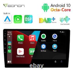 10.1 inch 2 DIN Car Radio Touch Screen Stereo Android 10 GPS Sat Nav WiFi FM USB