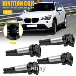 4 PACK 3 Pins Ignition Coil For Mini R56 Cooper S Benchmark Performance Upgrated