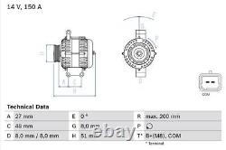Alternator fits MINI CLUBMAN COOPER R55 1.6 07 to 10 Bosch 12317553009 Quality