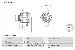 Alternator fits MINI COOPER R56 1.6 06 to 13 Bosch 12317576513 12317576514