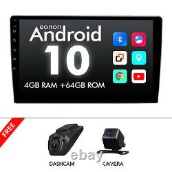 CAM+DVR+2DIN Car Radio Android 10 4+64GB 10.1 IPS Screen Stereo GPS DSP CarPlay