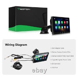 CAM+Eonon E20 CarPlay Android Auto On Visor 7 QLED Car Stereo Radio GPS Sat Nav