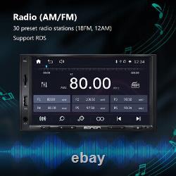 Dash Double 2DIN 7 QLED Car Radio Stereo Android Auto CarPlay Bluetooth Sat Nav