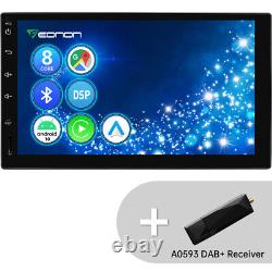 Double Din Android 10 8-Core 7 Multimedia Car Radio Stereo GPS Sat Nav DAB+ DSP