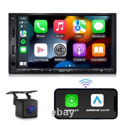 Eonon Wireless CarPlay Android Auto 7 Double 2 Din Car Stereo Radio GPS Sat Nav