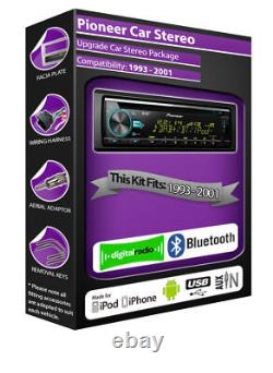 Ford Escort DAB radio, Pioneer stereo CD USB AUX player, Bluetooth handsfree kit