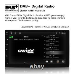 OBD+DVR+CAM+Android 10 2 DIN 7 Head Unit Car Stereo GPS Sat Nav DAB+ WiFi Radio