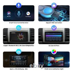 OBD+DVR+CAM+Android 10 2 DIN 7 Head Unit Car Stereo GPS Sat Nav DAB+ WiFi Radio