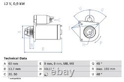 Starter Motor fits MINI COOPER R56 1.6 06 to 13 Bosch 12417540897 12417550017
