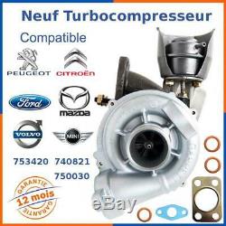 Turbocharger New for CITROEN PEUGEOT FORD VOLVO 1.6 HDi 110 HP 753420 740821