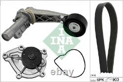 Water Pump & Aux Belt Kit fits MINI COOPER R56 1.6 06 to 10 Drive INA Quality