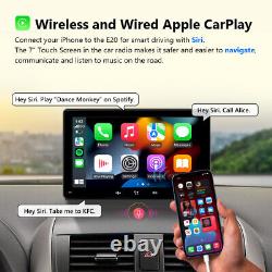 Wireless Apple CarPlay Android Auto 7Portable Car Stereo Radio SatNav Head Unit